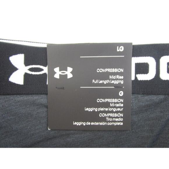 Under Armour ColdGear Mid Rise Full Length Twist Leggings Black Women's Large - Picture 3 of 5